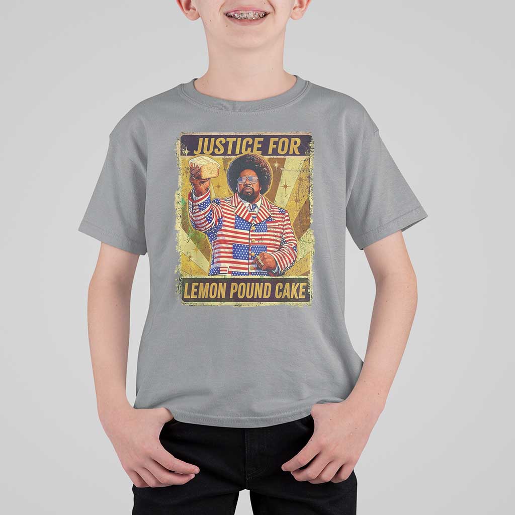 Justice for Lemon Pound Cake Vintage Retro T Shirt For Kid Funny Viral Hip Hop Meme Parody Internet Culture Fans