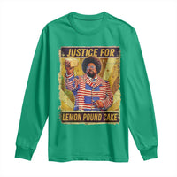 Justice for Lemon Pound Cake Vintage Retro Long Sleeve Shirt Funny Viral Hip Hop Meme Parody Internet Culture Fans