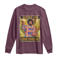 Justice for Lemon Pound Cake Vintage Retro Long Sleeve Shirt Funny Viral Hip Hop Meme Parody Internet Culture Fans