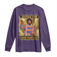 Justice for Lemon Pound Cake Vintage Retro Long Sleeve Shirt Funny Viral Hip Hop Meme Parody Internet Culture Fans