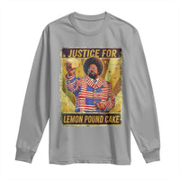 Justice for Lemon Pound Cake Vintage Retro Long Sleeve Shirt Funny Viral Hip Hop Meme Parody Internet Culture Fans