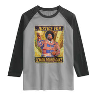 Justice for Lemon Pound Cake Vintage Retro Raglan Shirt Funny Viral Hip Hop Meme Parody Internet Culture Fans
