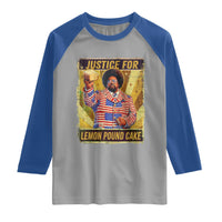 Justice for Lemon Pound Cake Vintage Retro Raglan Shirt Funny Viral Hip Hop Meme Parody Internet Culture Fans