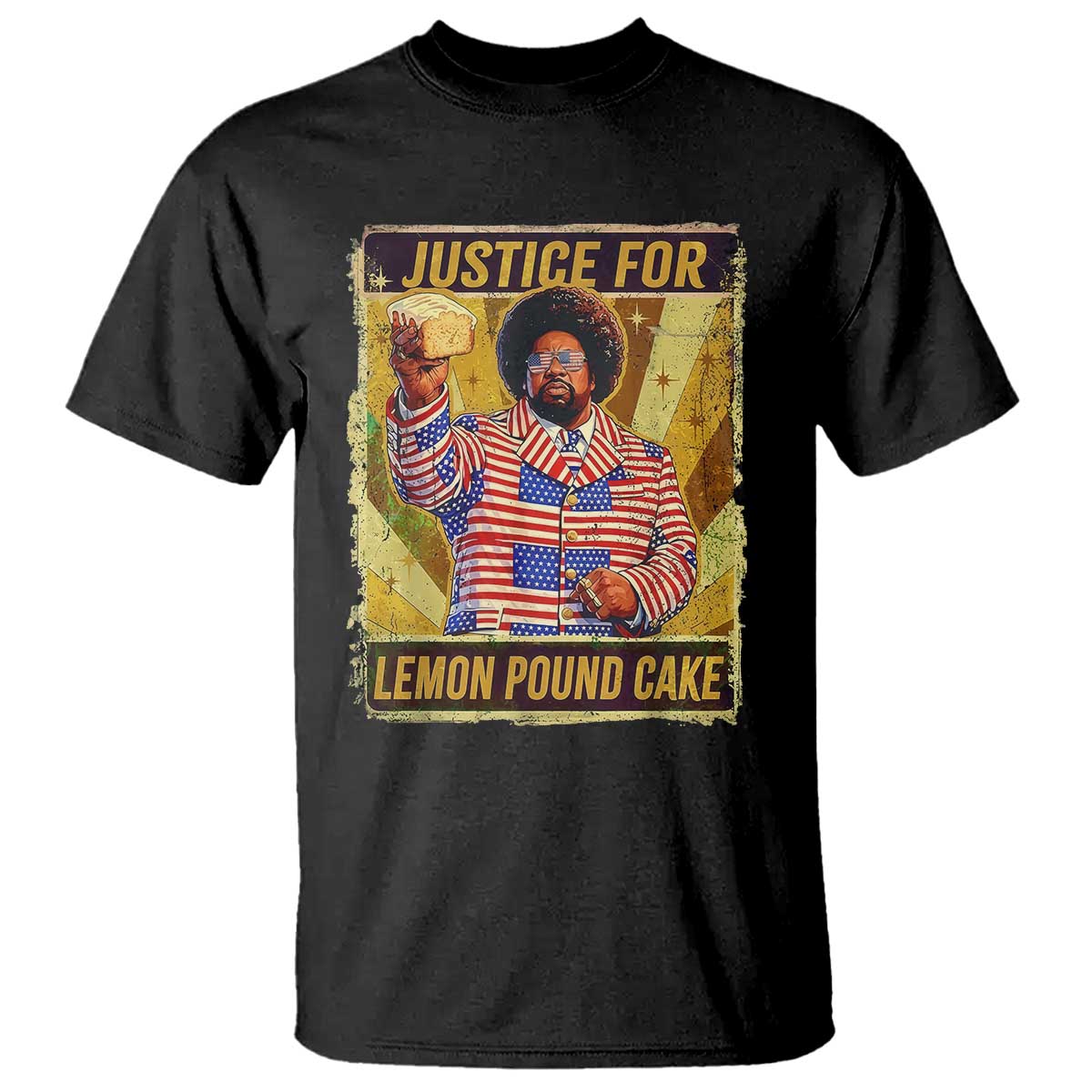 Justice for Lemon Pound Cake Vintage Retro T Shirt Funny Viral Hip Hop Meme Parody Internet Culture Fans