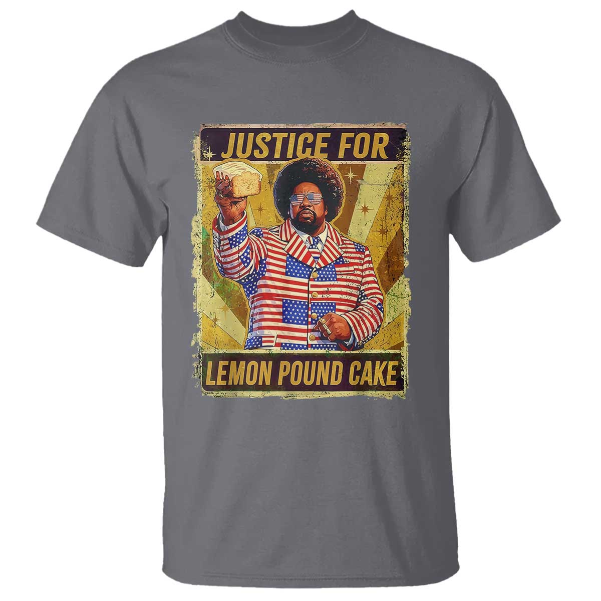 Justice for Lemon Pound Cake Vintage Retro T Shirt Funny Viral Hip Hop Meme Parody Internet Culture Fans