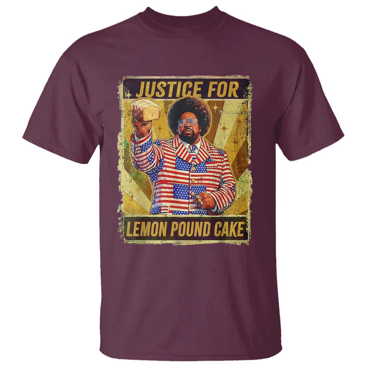 Justice for Lemon Pound Cake Vintage Retro T Shirt Funny Viral Hip Hop Meme Parody Internet Culture Fans