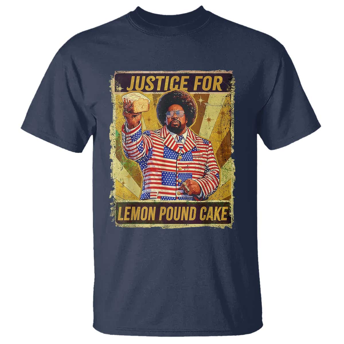 Justice for Lemon Pound Cake Vintage Retro T Shirt Funny Viral Hip Hop Meme Parody Internet Culture Fans