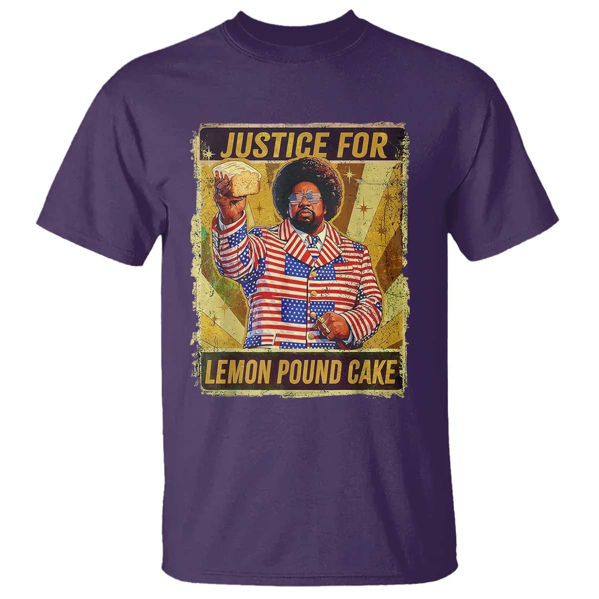 Justice for Lemon Pound Cake Vintage Retro T Shirt Funny Viral Hip Hop Meme Parody Internet Culture Fans