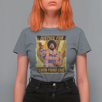 Justice for Lemon Pound Cake Vintage Retro T Shirt For Women Funny Viral Hip Hop Meme Parody Internet Culture Fans