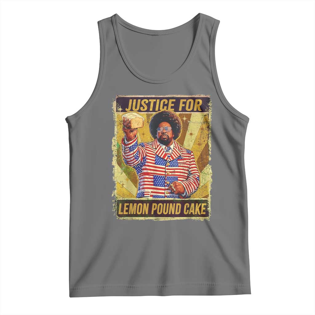 Justice for Lemon Pound Cake Vintage Retro Tank Top Funny Viral Hip Hop Meme Parody Internet Culture Fans
