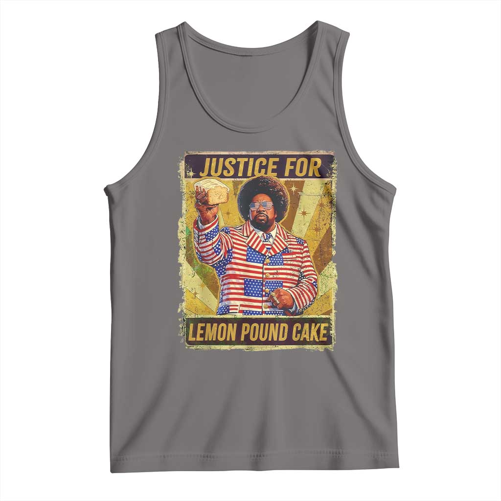 Justice for Lemon Pound Cake Vintage Retro Tank Top Funny Viral Hip Hop Meme Parody Internet Culture Fans