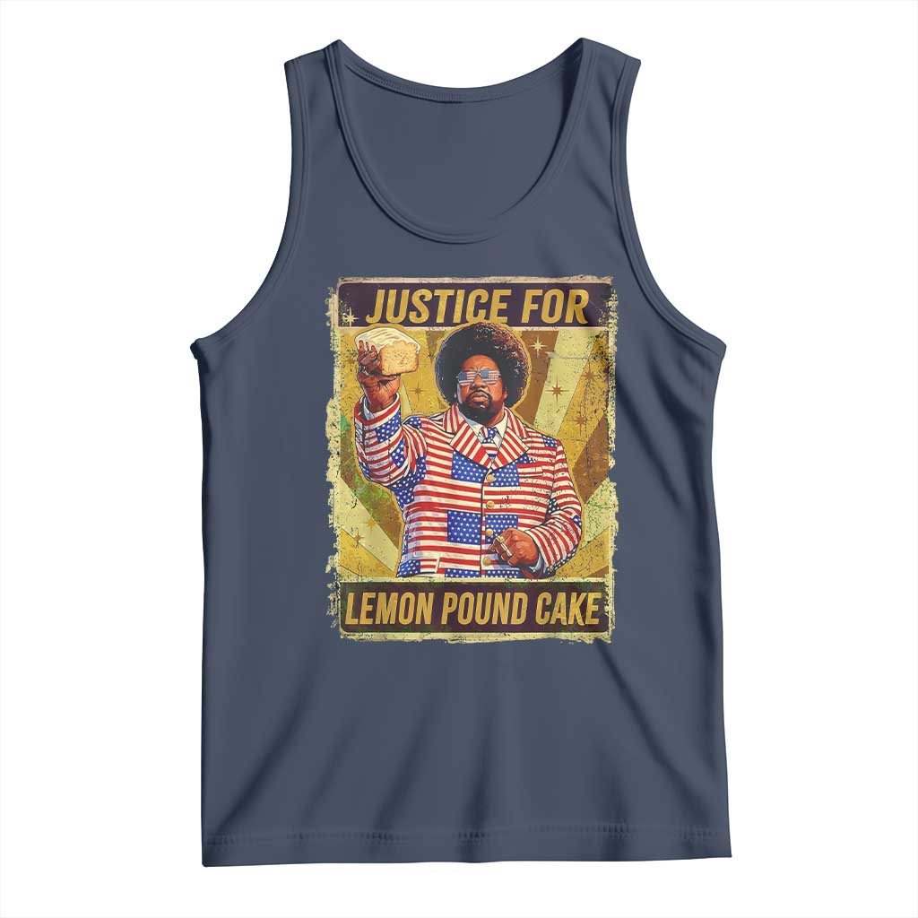 Justice for Lemon Pound Cake Vintage Retro Tank Top Funny Viral Hip Hop Meme Parody Internet Culture Fans