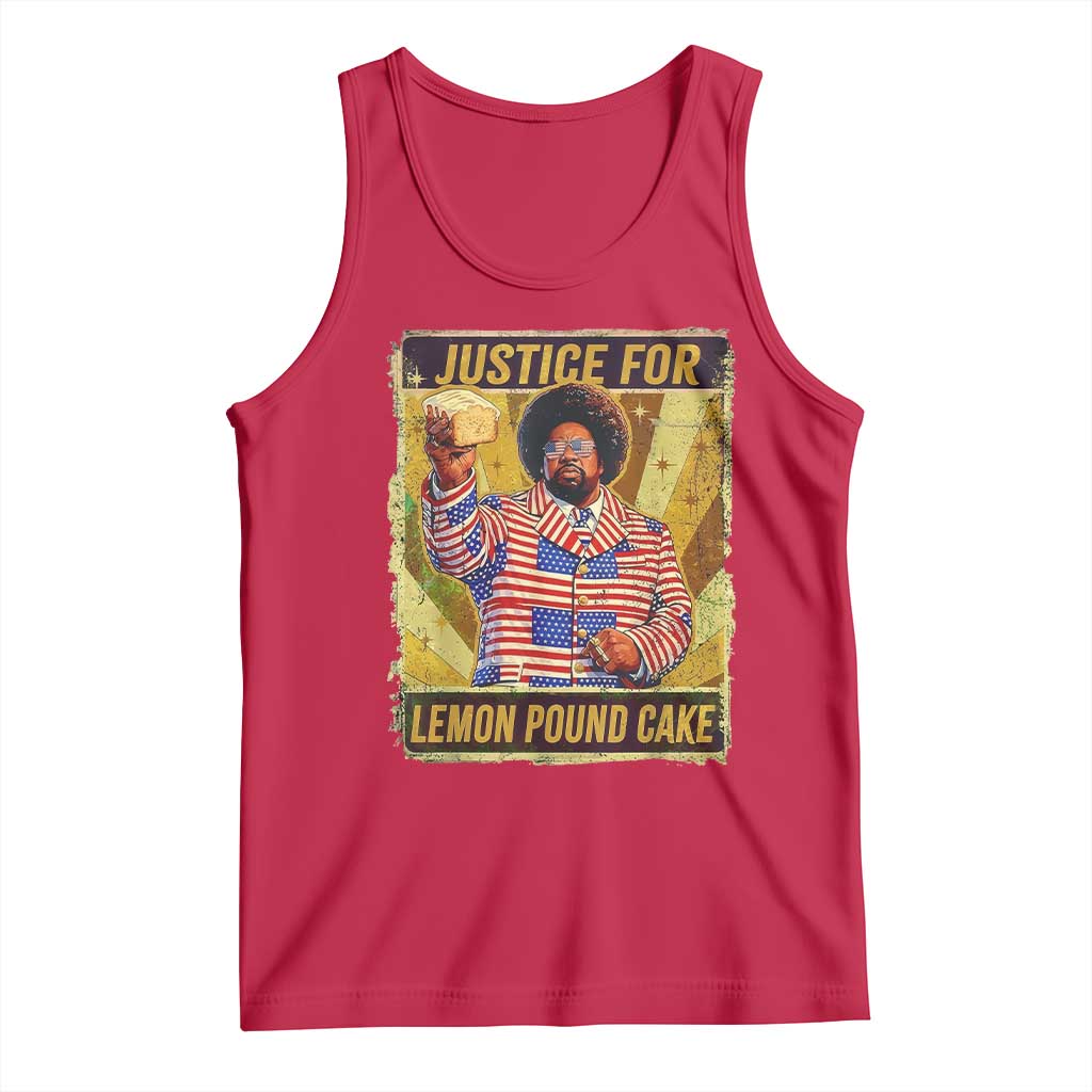 Justice for Lemon Pound Cake Vintage Retro Tank Top Funny Viral Hip Hop Meme Parody Internet Culture Fans