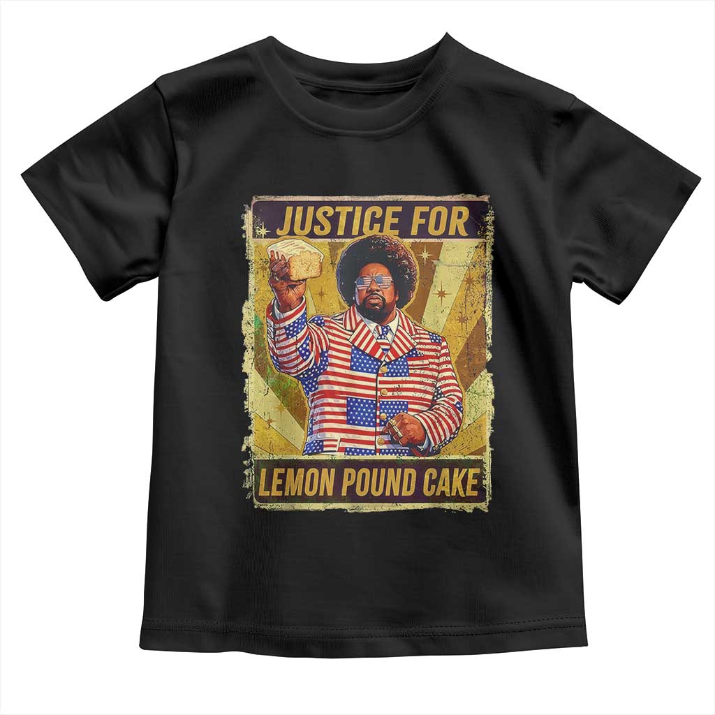 Justice for Lemon Pound Cake Vintage Retro Toddler T Shirt Funny Viral Hip Hop Meme Parody Internet Culture Fans