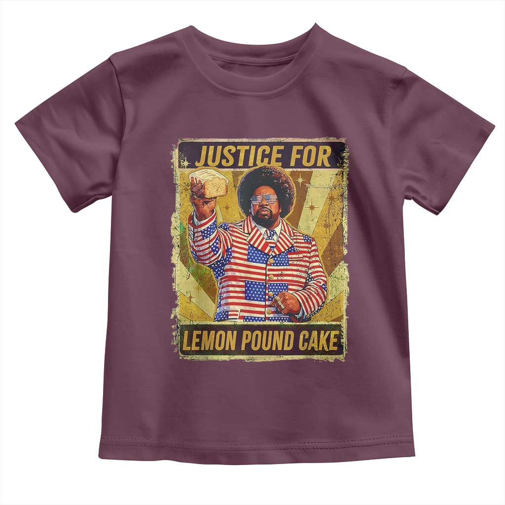 Justice for Lemon Pound Cake Vintage Retro Toddler T Shirt Funny Viral Hip Hop Meme Parody Internet Culture Fans