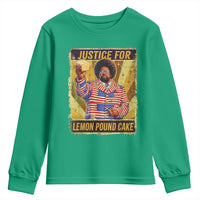 Justice for Lemon Pound Cake Vintage Retro Youth Sweatshirt Funny Viral Hip Hop Meme Parody Internet Culture Fans