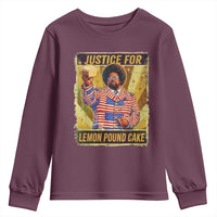 Justice for Lemon Pound Cake Vintage Retro Youth Sweatshirt Funny Viral Hip Hop Meme Parody Internet Culture Fans