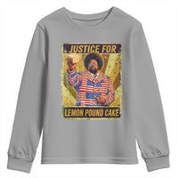 Justice for Lemon Pound Cake Vintage Retro Youth Sweatshirt Funny Viral Hip Hop Meme Parody Internet Culture Fans