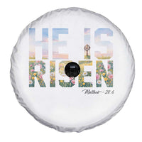 He Is Risen Matthew 28:6 Floral Christian Easter Spare Tire Cover Spring Flowers Cross Landscape Faith Inspirational Gift