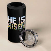 He Is Risen Matthew 28:6 Floral Christian Easter 4 in 1 Can Cooler Tumbler Spring Flowers Cross Landscape Faith Inspirational Gift