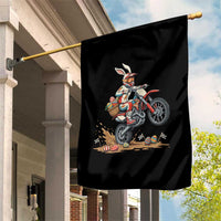 Easter Bunny Dirt Bike Rider Funny Motocross Rabbit Graphic Garden Flag Cool Off Road Racing Egg Hunt