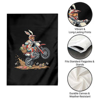 Easter Bunny Dirt Bike Rider Funny Motocross Rabbit Graphic Garden Flag Cool Off Road Racing Egg Hunt