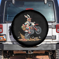 Easter Bunny Dirt Bike Rider Funny Motocross Rabbit Graphic Spare Tire Cover Cool Off Road Racing Egg Hunt