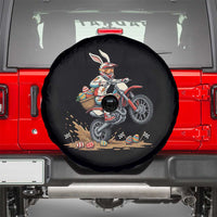 Easter Bunny Dirt Bike Rider Funny Motocross Rabbit Graphic Spare Tire Cover Cool Off Road Racing Egg Hunt