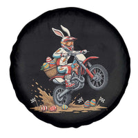 Easter Bunny Dirt Bike Rider Funny Motocross Rabbit Graphic Spare Tire Cover Cool Off Road Racing Egg Hunt