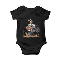 Easter Bunny Dirt Bike Rider Funny Motocross Rabbit Graphic Baby Onesie Cool Off Road Racing Egg Hunt