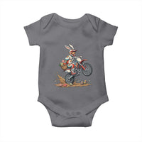 Easter Bunny Dirt Bike Rider Funny Motocross Rabbit Graphic Baby Onesie Cool Off Road Racing Egg Hunt