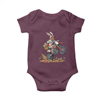 Easter Bunny Dirt Bike Rider Funny Motocross Rabbit Graphic Baby Onesie Cool Off Road Racing Egg Hunt