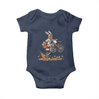 Easter Bunny Dirt Bike Rider Funny Motocross Rabbit Graphic Baby Onesie Cool Off Road Racing Egg Hunt