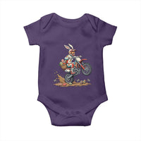 Easter Bunny Dirt Bike Rider Funny Motocross Rabbit Graphic Baby Onesie Cool Off Road Racing Egg Hunt