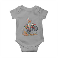 Easter Bunny Dirt Bike Rider Funny Motocross Rabbit Graphic Baby Onesie Cool Off Road Racing Egg Hunt