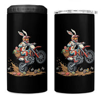 Easter Bunny Dirt Bike Rider Funny Motocross Rabbit Graphic 4 in 1 Can Cooler Tumbler Cool Off Road Racing Egg Hunt