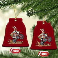 Easter Bunny Dirt Bike Rider Funny Motocross Rabbit Graphic Ceramic Ornament Cool Off Road Racing Egg Hunt