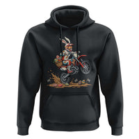 Easter Bunny Dirt Bike Rider Funny Motocross Rabbit Graphic Hoodie Cool Off Road Racing Egg Hunt
