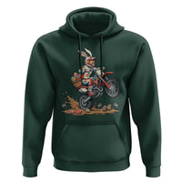 Easter Bunny Dirt Bike Rider Funny Motocross Rabbit Graphic Hoodie Cool Off Road Racing Egg Hunt