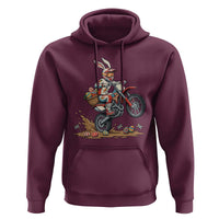 Easter Bunny Dirt Bike Rider Funny Motocross Rabbit Graphic Hoodie Cool Off Road Racing Egg Hunt