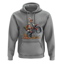 Easter Bunny Dirt Bike Rider Funny Motocross Rabbit Graphic Hoodie Cool Off Road Racing Egg Hunt