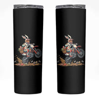 Easter Bunny Dirt Bike Rider Funny Motocross Rabbit Graphic Skinny Tumbler Cool Off Road Racing Egg Hunt