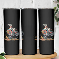 Easter Bunny Dirt Bike Rider Funny Motocross Rabbit Graphic Skinny Tumbler Cool Off Road Racing Egg Hunt