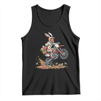 Easter Bunny Dirt Bike Rider Funny Motocross Rabbit Graphic Tank Top Cool Off Road Racing Egg Hunt