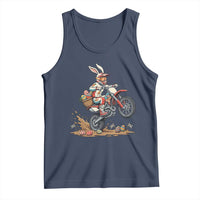Easter Bunny Dirt Bike Rider Funny Motocross Rabbit Graphic Tank Top Cool Off Road Racing Egg Hunt