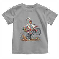 Easter Bunny Dirt Bike Rider Funny Motocross Rabbit Graphic Toddler T Shirt Cool Off Road Racing Egg Hunt