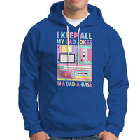Funny Dad Joke Hoodie I Keep All My Dad Jokes In A Dad A Base Retro 70s 80s 90s Father's Day Gag Gift For Daddy Father Dad - Wonder Print Shop