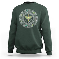 Moth Sweatshirt Luna Moth Mandala Insect Nature Spiritual Mystic Peaceful Meditation Magical Shirt for Women, Moth T-shirt, Moth Lover Gift, Insect Lover Shirt, Spirituality Shirt - Wonder Print Shop