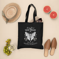 Live Fast Die Loud Leave A Beautiful Exoskeleton Celestial Moth Tote Bag, Vintage Black and White Spiritual Tote Bag for Women Tote Bag - Wonder Print Shop