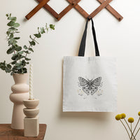 Live Fast Die Loud Leave A Beautiful Exoskeleton Celestial Moth Tote Bag, Vintage Black and White Spiritual Tote Bag for Women Tote Bag - Wonder Print Shop